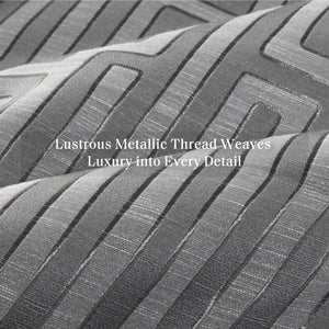 English Elm 10 PCS King Luxury Jacquard Comforter Set Elegant Quilted Design Microfiber Fill Bedding Ensemble Grey 23.62 L x 18.9 W x 15.75 H B035P319214