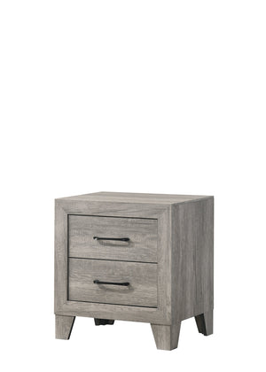 English Elm 1pc Modern Faux Marble Top Nightstand with Two Drawers, Sleek Contrast Finish, Compact Bedroom Storage Gray 25.2 L x 19.29 W x 23.03 H B2741P334813