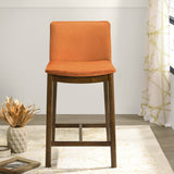 English Elm Ashcroft Furniture - Shannon Counter Chair In Burnt Orange Velvet