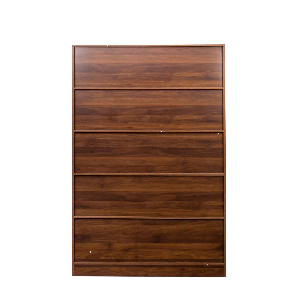 English Elm 70.87" Tall Bookshelf with 10 Cubes and 3 Doors — 4-Tier Modern Cube Organizer for Living Room Office W331P257393