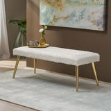 Christopher Knight Home® - Noble House - Capernaum Patterned Faux Fur Bench