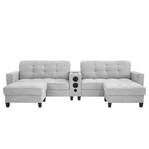 English Elm Swivel Barrel Accent Chair Chenille Tufted Round Club Seat for Living Room Lounge Light Grey N719S002290A