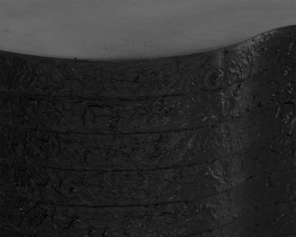 Sunpan Mojave End Table - Stylish Concrete Design with Textured Base for Indoor & Covered Outdoor Spaces