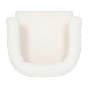 English Elm Christopher Knight Home® - Mid-Century Teddy Boucle Barrel Accent Chair with Solid Wood Frame, Plush Upholstery for Dining Room Comfort and Style N765P183819W