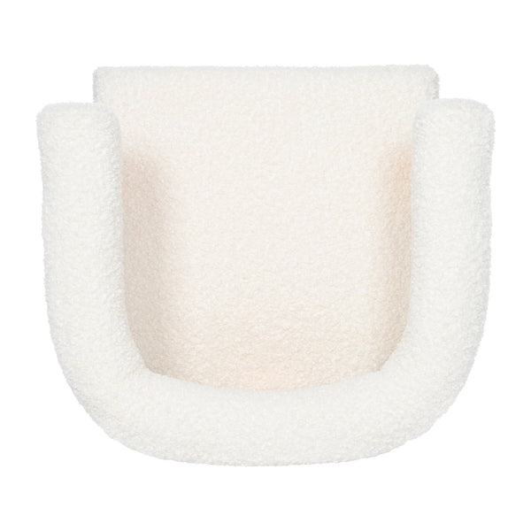 English Elm Christopher Knight Home® - Mid-Century Teddy Boucle Barrel Accent Chair with Solid Wood Frame, Plush Upholstery for Dining Room Comfort and Style N765P183819W