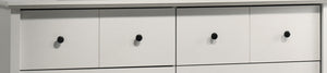English Elm Elara 6-Drawer Dresser 57" Wide — Modern Black Metal Pulls, Reinforced Drawers & Safety Anchor White B061P360305