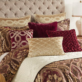 Croscill Classics Julius Traditional 4 Piece Comforter Set CCL10-0003 Burgundy