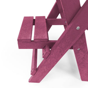 English Elm Harbor Point Recycled Hdpe Outdoor Folding Bar Stool Patio Deck All Season Seating Burgundy B2745P409650
