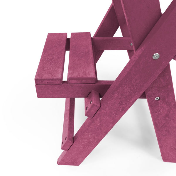 English Elm Harbor Point Recycled Hdpe Outdoor Folding Bar Stool Patio Deck All Season Seating Burgundy B2745P409650