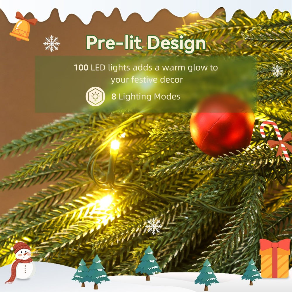English Elm Christmas Prelit Wreath with Warm White Leds Pine Tips Pinecones and Festive Bow T3971P390755