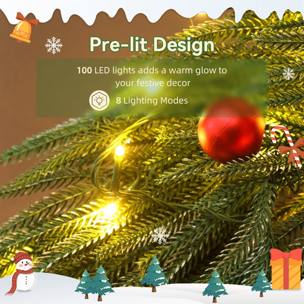 English Elm Christmas Prelit Wreath with Warm White Leds Pine Tips Pinecones and Festive Bow T3971P390755