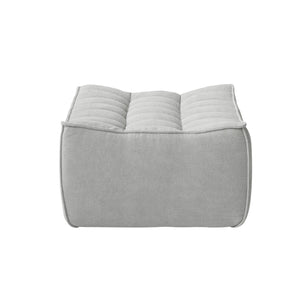 English Elm Caterpillar Classic Armless Modular Sofa - Versatile Light-Grey Seating With Cozy Ottomans & Comfort B341P321115