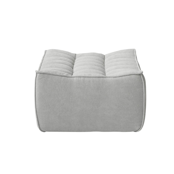 English Elm Caterpillar Classic Armless Modular Sofa - Versatile Light-Grey Seating With Cozy Ottomans & Comfort B341P321115