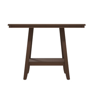 English Elm Wallace & Bay - Brown Gathering Height Table — Walnut Brown Transitional Wood, 48" Round Gathering Top, Easy Care Finish B361P384406