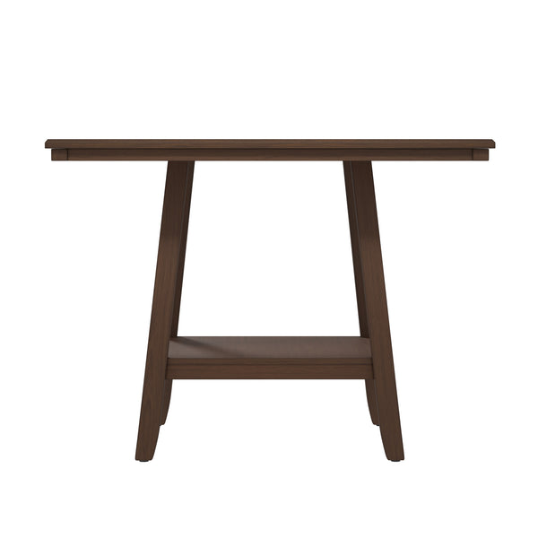 English Elm Wallace & Bay - Brown Gathering Height Table — Walnut Brown Transitional Wood, 48" Round Gathering Top, Easy Care Finish B361P384406