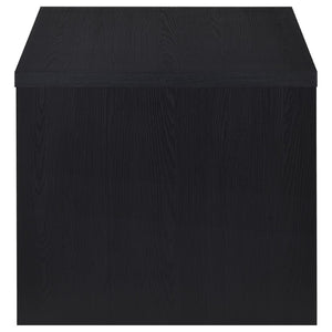 English Elm Canyon Matte Black Square End Table Scratch Resistant Surface for Modern Living Spaces B062P448032