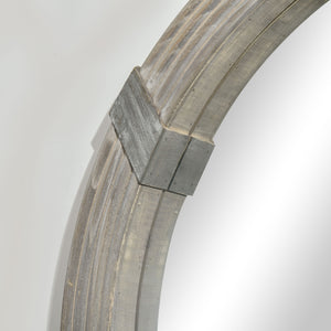 English Elm HOMCOM LED Illuminated Bathroom Mirror 32"x24" Tempered Glass IP44 Waterproof Dimmable Touch Memory Natural Wood W2225P217282