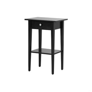 English Elm Sleek Black Nightstand: Modern Elegance With Space-Saving Design, Convenient Storage & Easy Assembly B078112075-GIGA