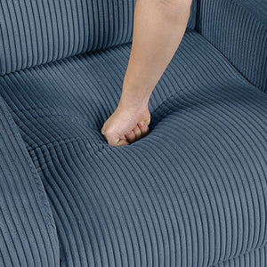 English Elm Contemporary Power Lift Chair Recliner with Plush Corduroy, Foam-Over-Coil Support & Side Pocket Blue 31 L x 29 W x 24 H B011P395833