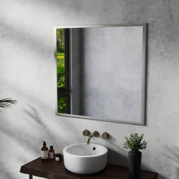 English Elm 80cm Round Float Glass Wall Mirror Polished Edge Vanity Bathroom Hallway Decor White W3151P265960