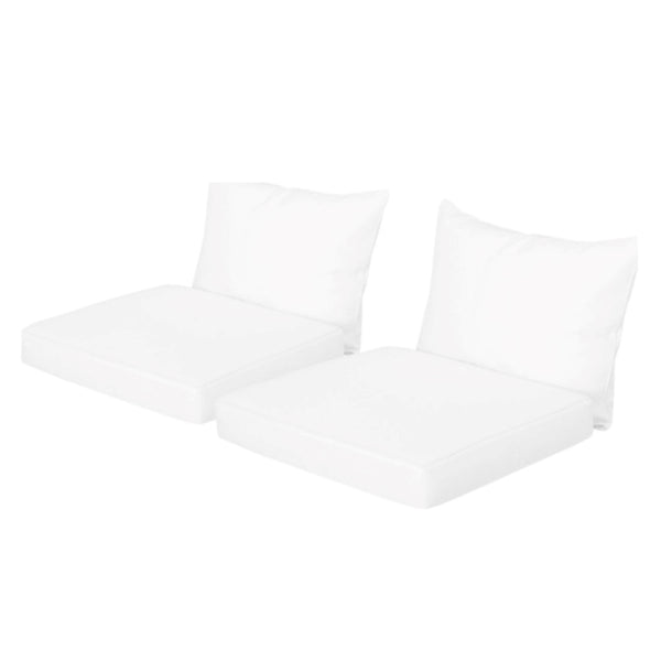 English Elm Christopher Knight Home® - ANTIBES Plush Outdoor Club Chair Cushions Set - Ergonomic Back & Seat Support, Water-Resistant Fabric White N775P270382W