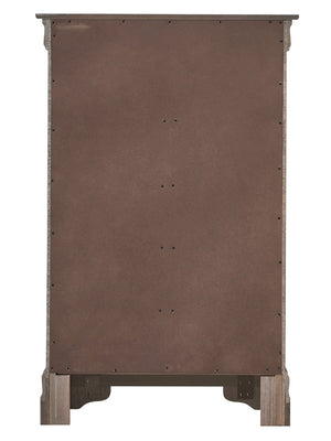 English Elm Verona Contemporary Chest In Metallic Black With Silver Champagne Design – Ample Storage, No Assembly B078108373-GIGA