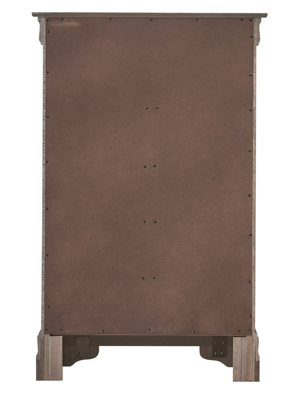 English Elm Verona Contemporary Chest In Metallic Black With Silver Champagne Design – Ample Storage, No Assembly B078108373-GIGA