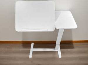 English Elm Overbed Mobile Rolling Laptop Stand Tilting Table with Height Adjustment, MDF+Metal, Safe Rounded Corners W2641P269198