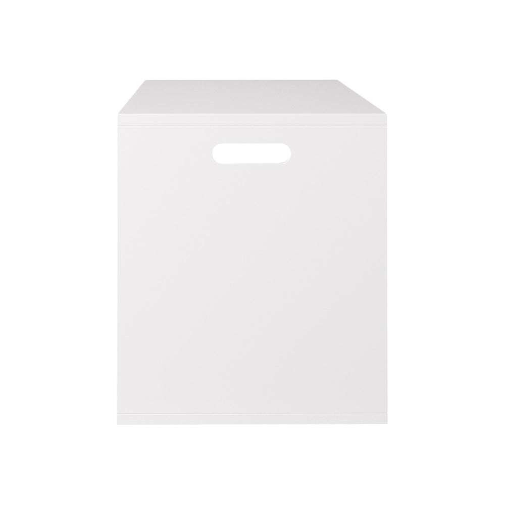 English Elm Open Toy Storage Box for Kids White Wooden Organizer Bin - Open Front Plush & Book Holder, Modern Playroom Solution W808P298013