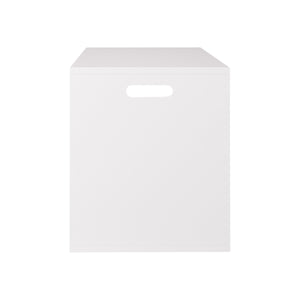 English Elm Open Toy Storage Box for Kids White Wooden Organizer Bin - Open Front Plush & Book Holder, Modern Playroom Solution W808P298013