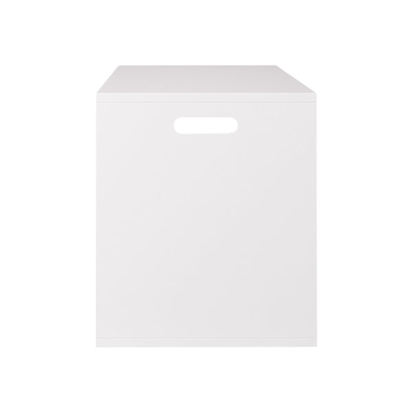 English Elm Open Toy Storage Box for Kids White Wooden Organizer Bin - Open Front Plush & Book Holder, Modern Playroom Solution W808P298013