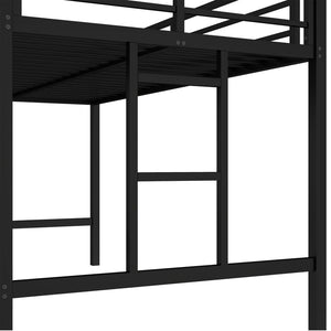 English Elm Twin Metal Loft Bed With Ladder & Guardrails - Stylish Space-Saving Solution For Kids’ Rooms! W1580P309651-GIGA