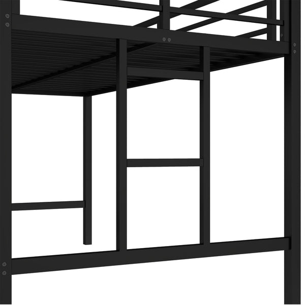 English Elm Twin Metal Loft Bed With Ladder & Guardrails - Stylish Space-Saving Solution For Kids’ Rooms! W1580P309651-GIGA