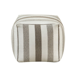 English Elm Modern Square Pouf - Multi-Color Jacquard Ottoman, Versatile Footrest & Accent Piece For Any Room B011P251656