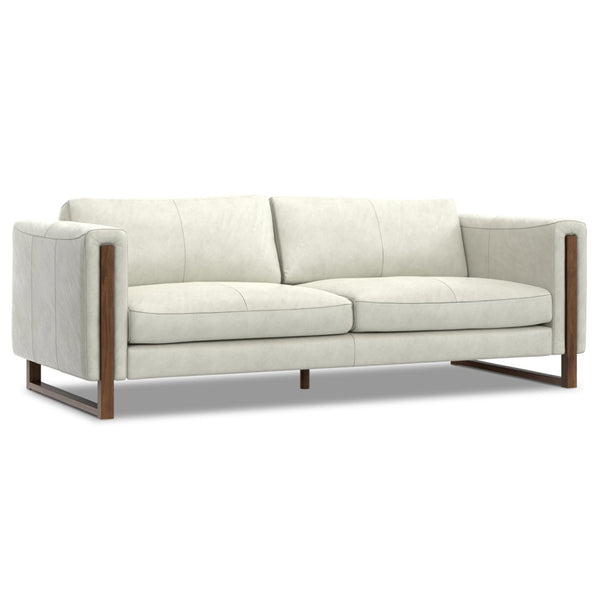 English Elm Richard 83-Inch Eco-Conscious Sofa: Luxurious Semi-Aniline Leather, Spacious Comfort & Easy Care B136P364300-GIGA