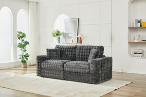 English Elm M5444 Modular Armless Chair In Dark Grey Chenille - Versatile 2-Seat Sofa Component For Any Space W1805S00138