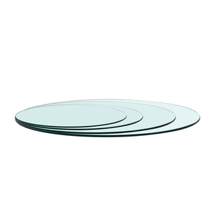 English Elm Tempered Glass Round Table Top 35 Inch Polished Safety Surface for Dining Patio W1718P352104