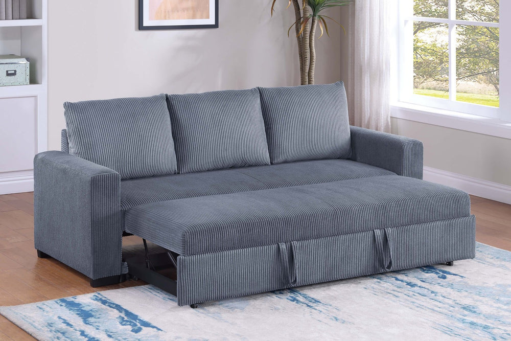 English Elm Convertible Sleeper Sofa with Corduroy Fabric Pull Out Bed for Modern Living Rooms B011P430421