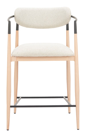 Zuo Modern Equinox Counter Stool In Oyster Gray & Natural – Stylish, Durable Design For Modern Spaces Gray 100% Polyester,Steel 110854-zuo-modern