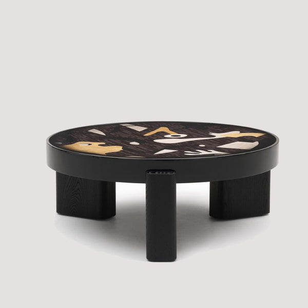 English Elm Fun Art Hand-painted Italian Minimalist Square Coffee Table for Contemporary Living Rooms T5686P508400