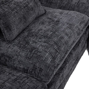 English Elm United We Win 112" Oversized Chenille Sectional Sofa With Storage Ottoman, Usb Ports & Phone Holder W1568S00192-GIGA