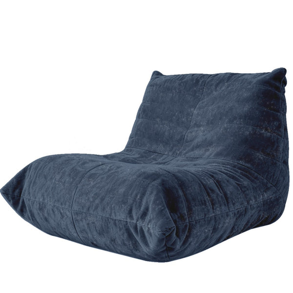 English Elm Ftmmc-lanse Chenille Bean Bag Chair Full Body Support for Reading and Media Rooms Blue W3737P458675