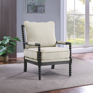 OSP Home Furnishings Eliza Spindle Chair Linen