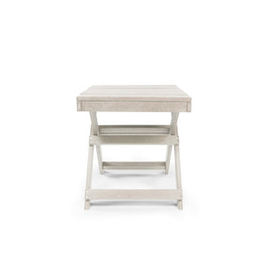 English Elm Seaview Recycled Hdpe Outdoor Folding Side Table Uv Resistant Patio Deck Use Ivory B2745P409719
