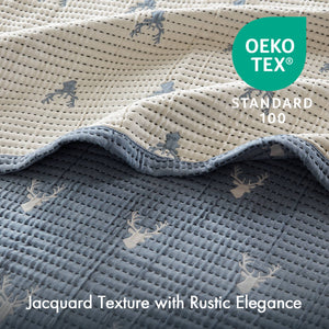 English Elm 3 Plush King Coverlet Set with Matelassé Texture, Lightweight Breathable Polyester Comforter & Shams Blue 18.7 L x 14.76 W x 5.71 H B035P366539