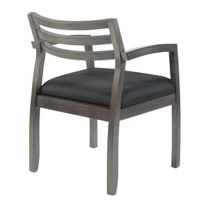 OSP Home Furnishings Napa Ladder Back Guest Chair Hardwood Veneer Frame for Reception and Conference Rooms NAP91SGW-3
