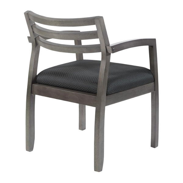 OSP Home Furnishings Napa Ladder Back Guest Chair Hardwood Veneer Frame for Reception and Conference Rooms NAP91SGW-3