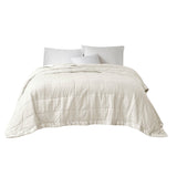 Madison Park Cambria Casual Oversized Down Alternative Blanket with Satin Trim MP51-2600 Ivory