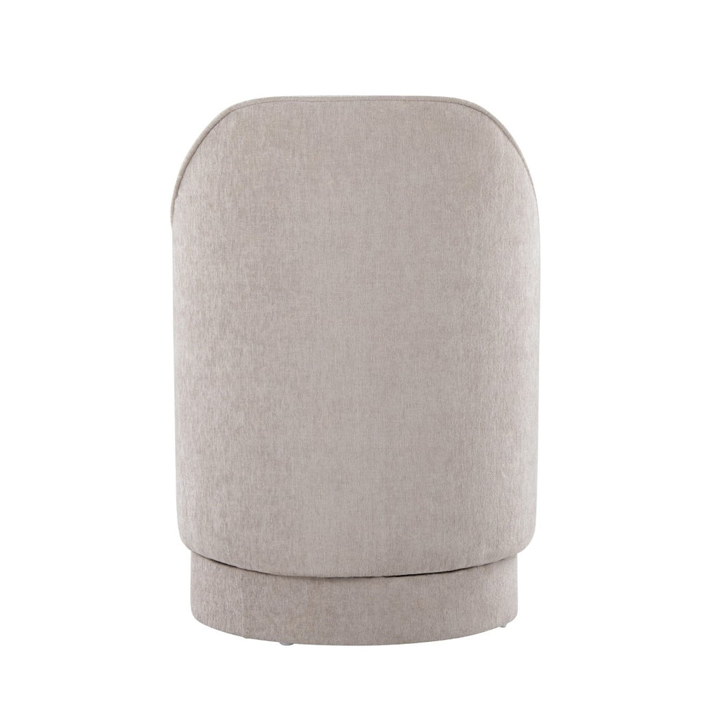 English Elm 18" Tufted Velvet Vanity Stool with 360 Swivel Base and Hidden Storage Compartment Grey B202P471495