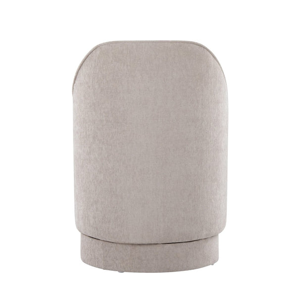 English Elm 18" Tufted Velvet Vanity Stool with 360 Swivel Base and Hidden Storage Compartment Grey B202P471495